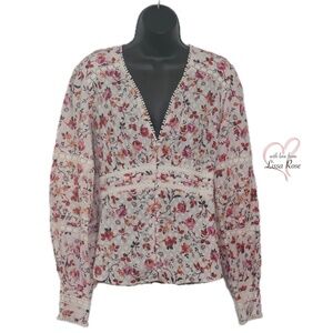 Puff-Sleeved Lace Buttondown (Anthropologie)